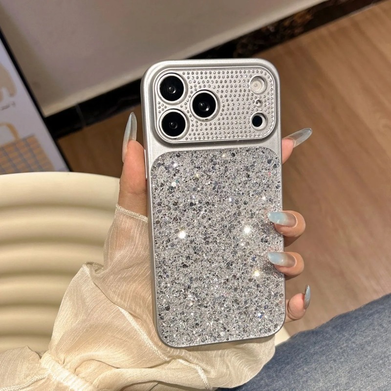 Phone Accessories Aesthetic - Glitter Diamond Camera Lens Large Window