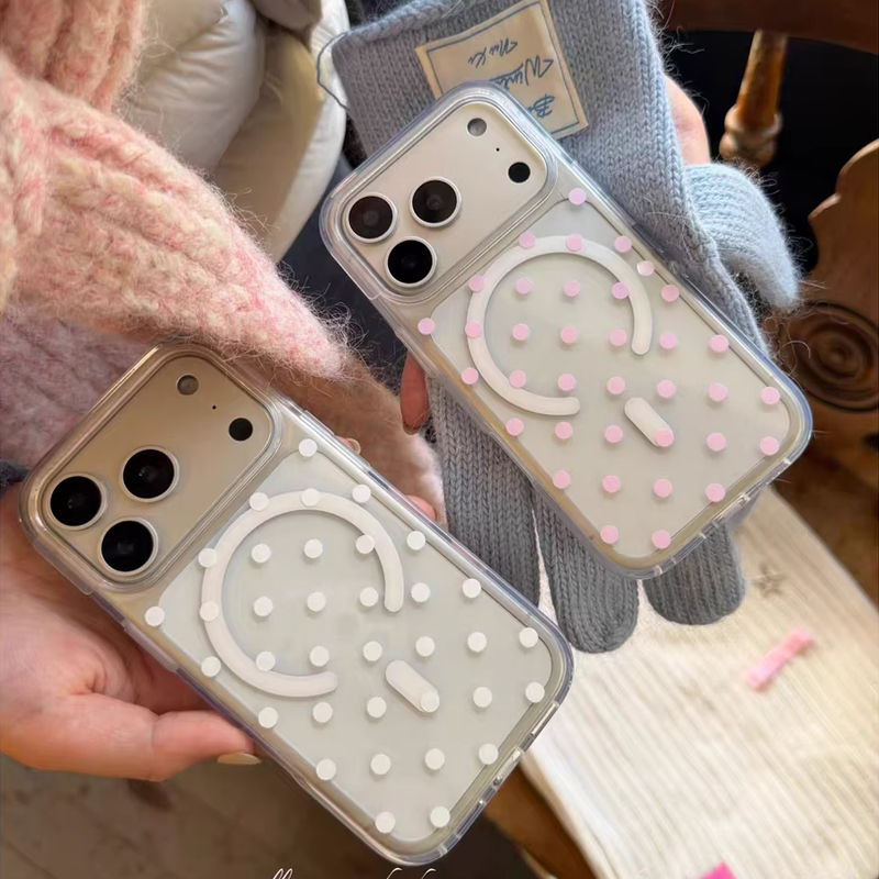 Phone Accessories For Girls - Korean Ins Polka Dots Y2K Girl