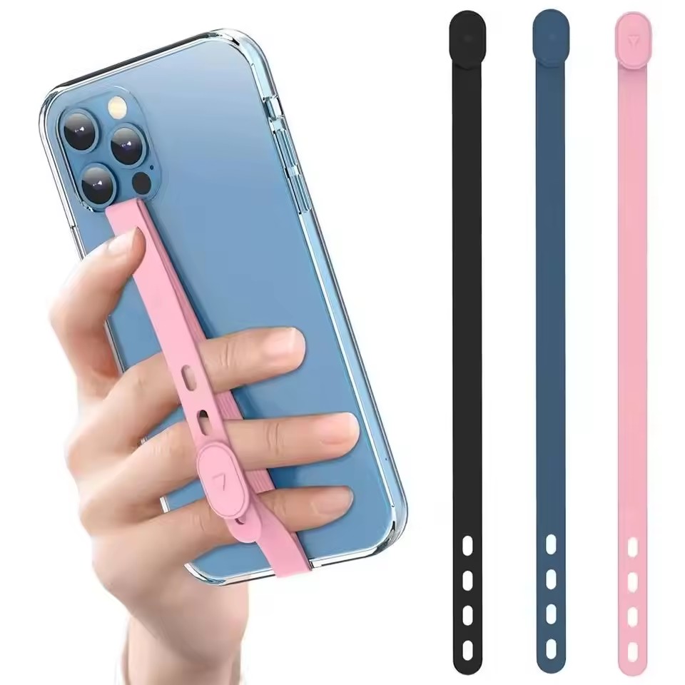 Phone Accessories Useful - Portable Silicone Phone Strap Adjustable Anti-lost