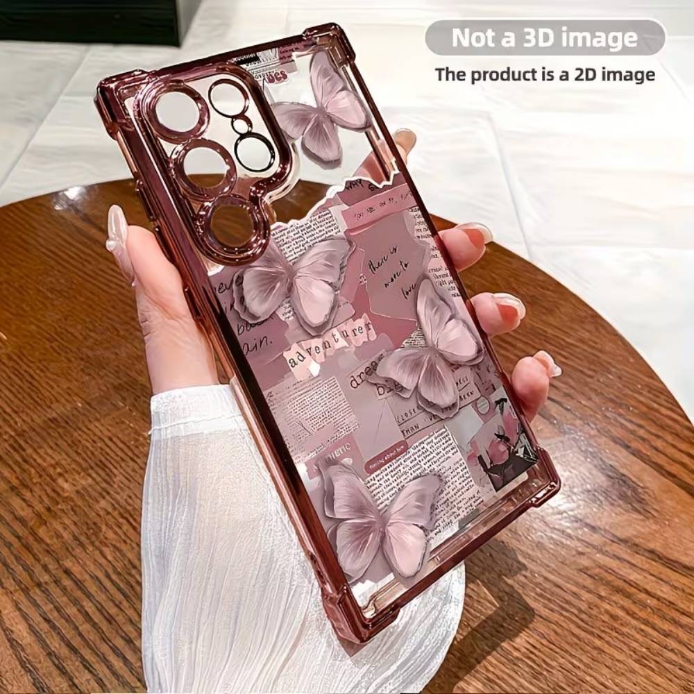Phone Accessories Aesthetic - Ins Aesthetic Butterfly Newspaper Print Phone