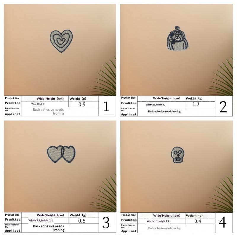 Phone Accessories - 1Set Heart Cat Skull Birds Embroidered