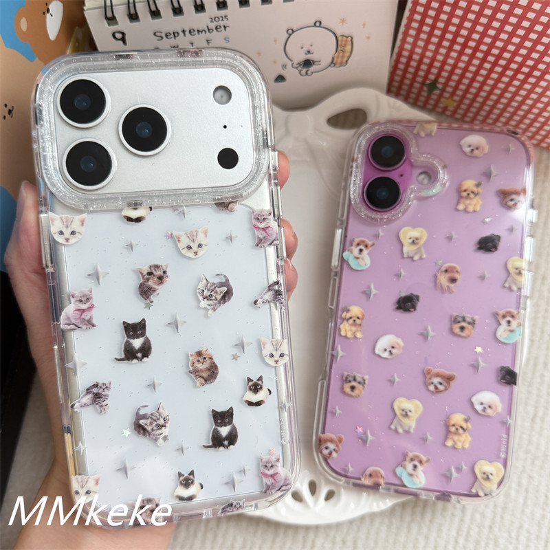 Phone Accessories For Girls - Korea ins Full Screen Kitten Puppy