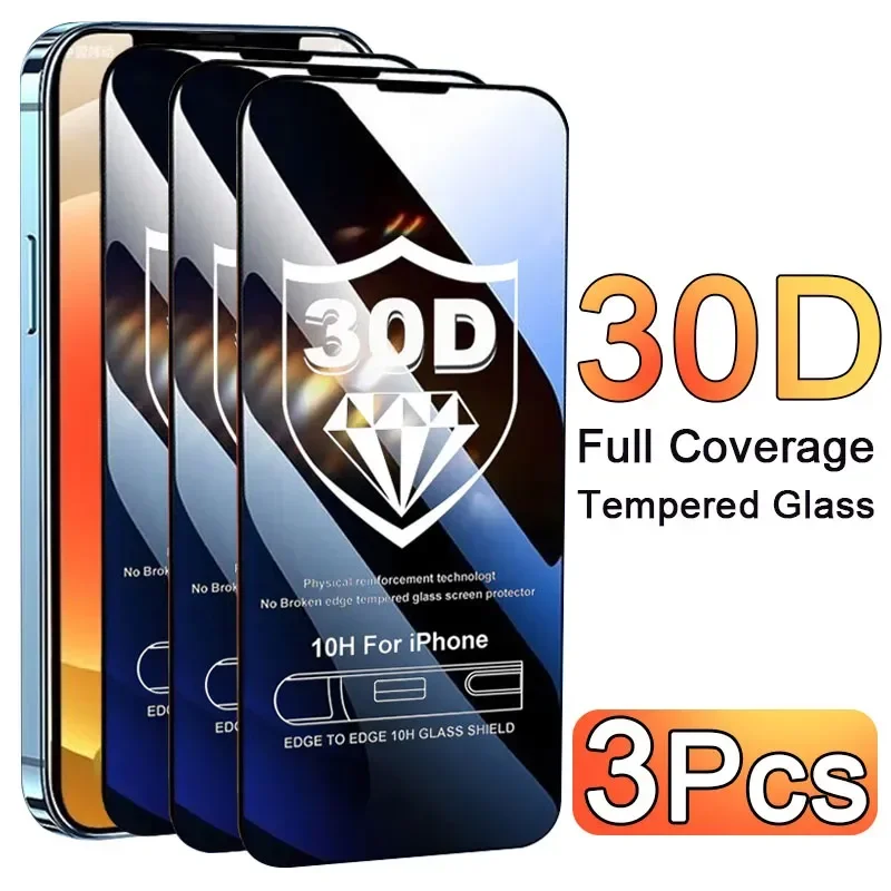 Phone Accessories Box Set - 3PCS Glass Protector Phone Case for