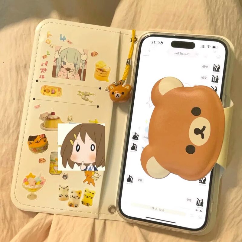Rilakkuma Cute Cartoon Flip Le - Phone Accessories Box Set 评论和价格