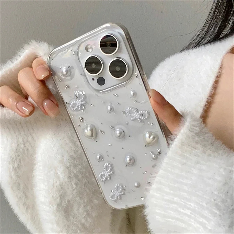 3D Pearl Bowknot Silver Foil P - Phone Accessories Wholesale In China 评论和价格