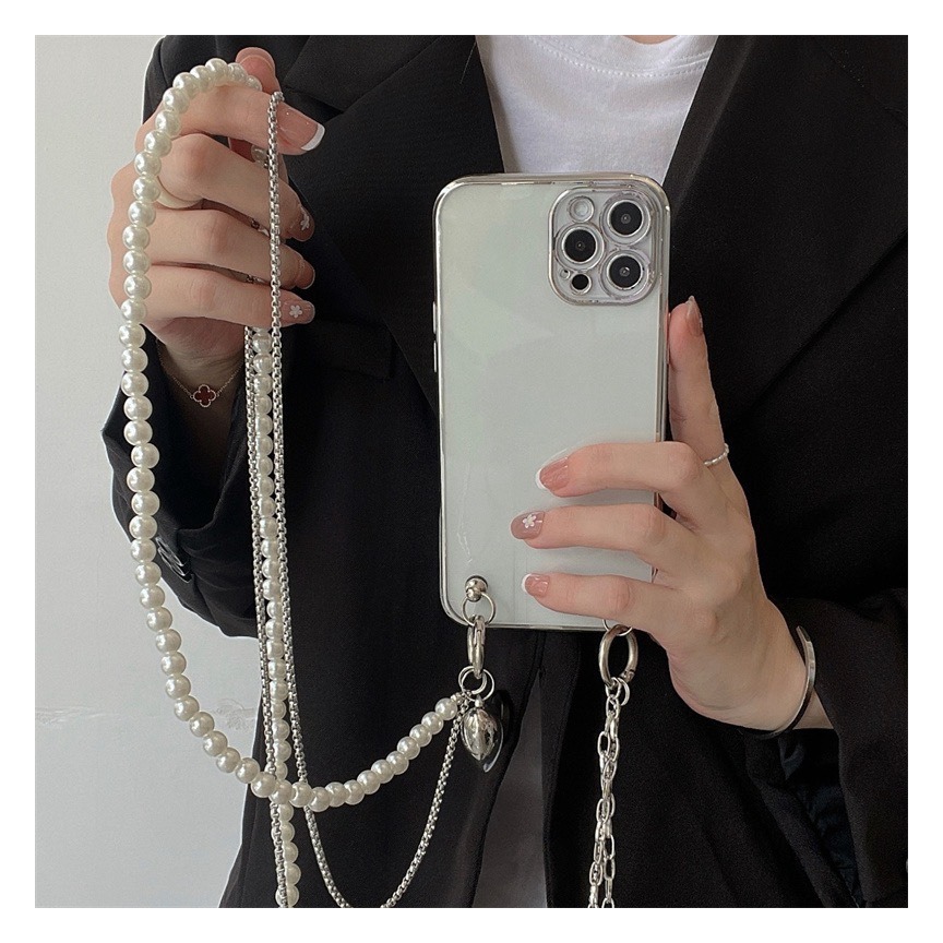 Long Pearl Phone Lanyard Handm - Phone Accessories Hanging 评论和价格