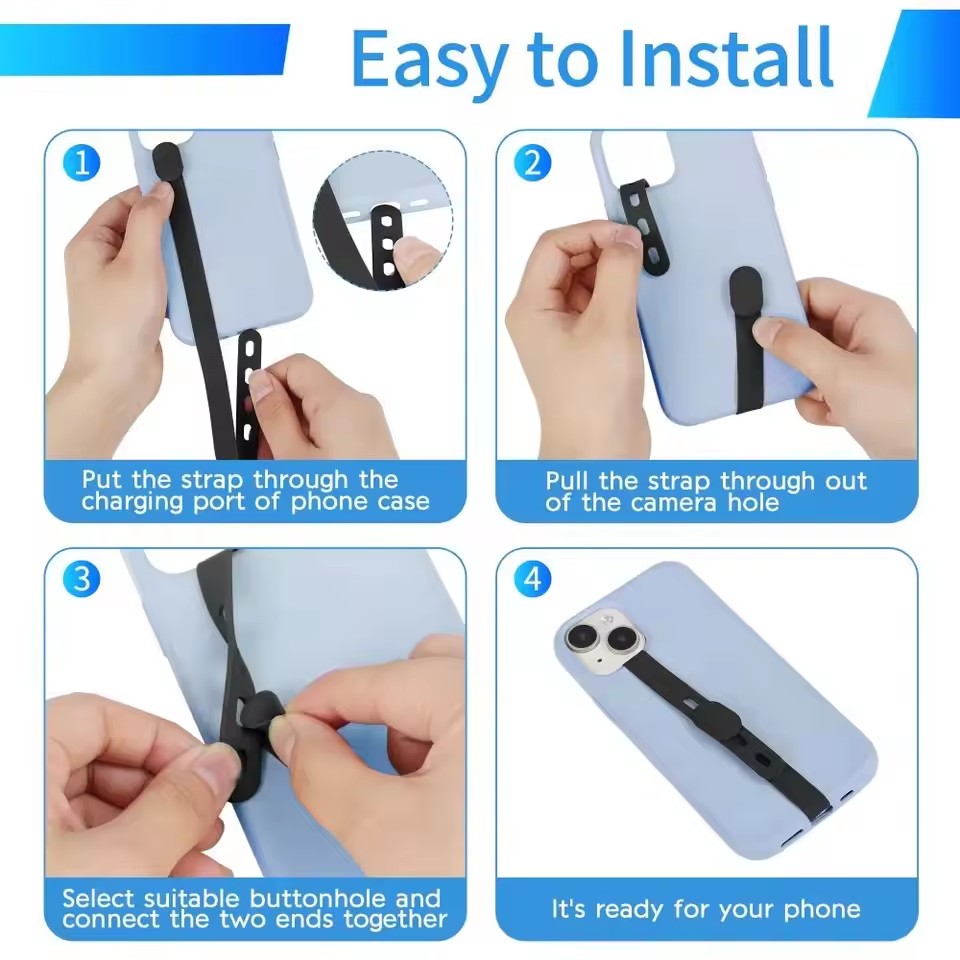 Portable Silicone Phone Strap  - Phone Accessories Useful 评论和价格