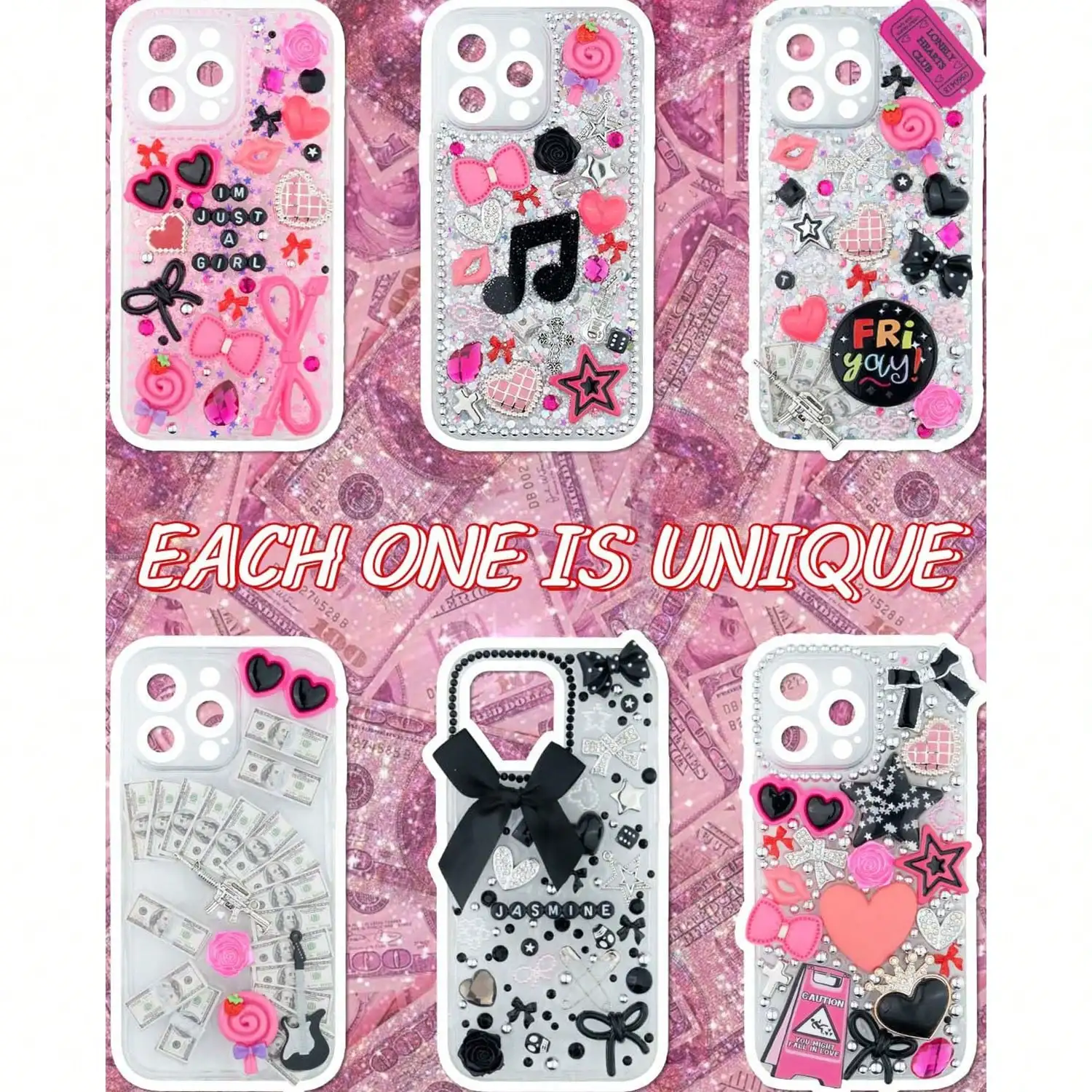 1050 Pcs Junk Phone Case Charm - Phone Accessories Aesthetic 评论和价格