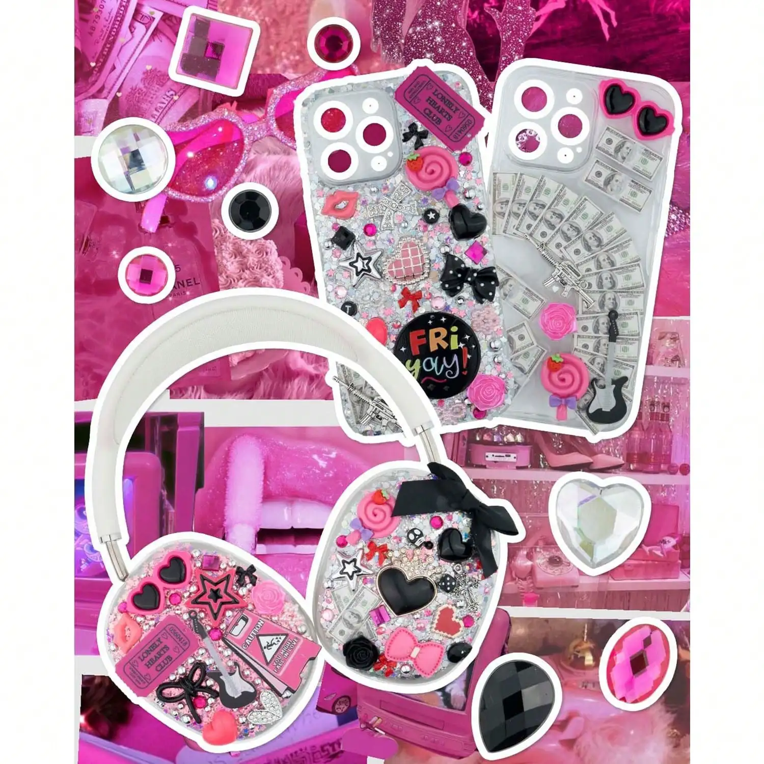 1050 Pcs Junk Phone Case Charm - Phone Accessories Aesthetic 评论和价格