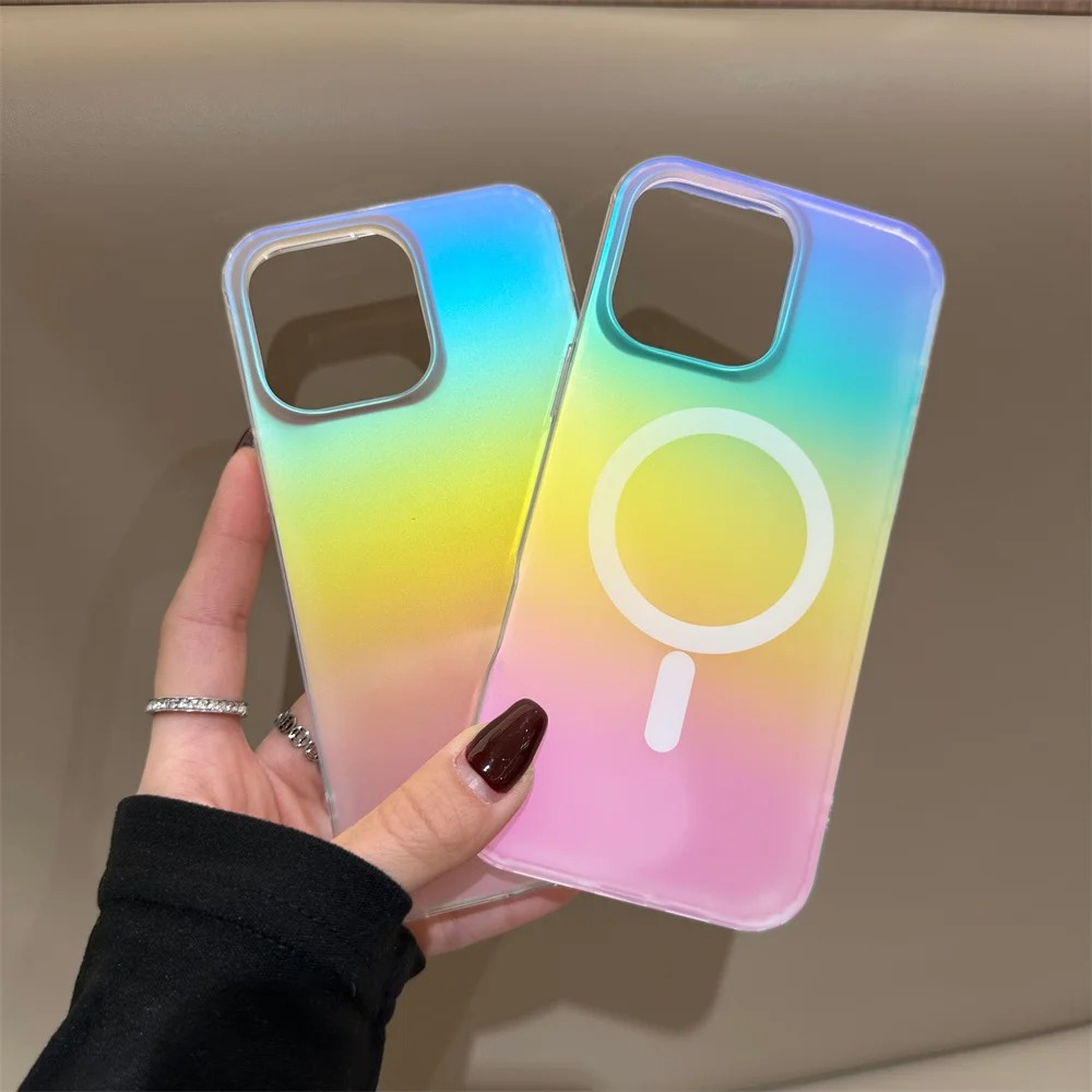 Frosted Laser Gradient Rainbow - Phone Accessories And Cases 评论和价格