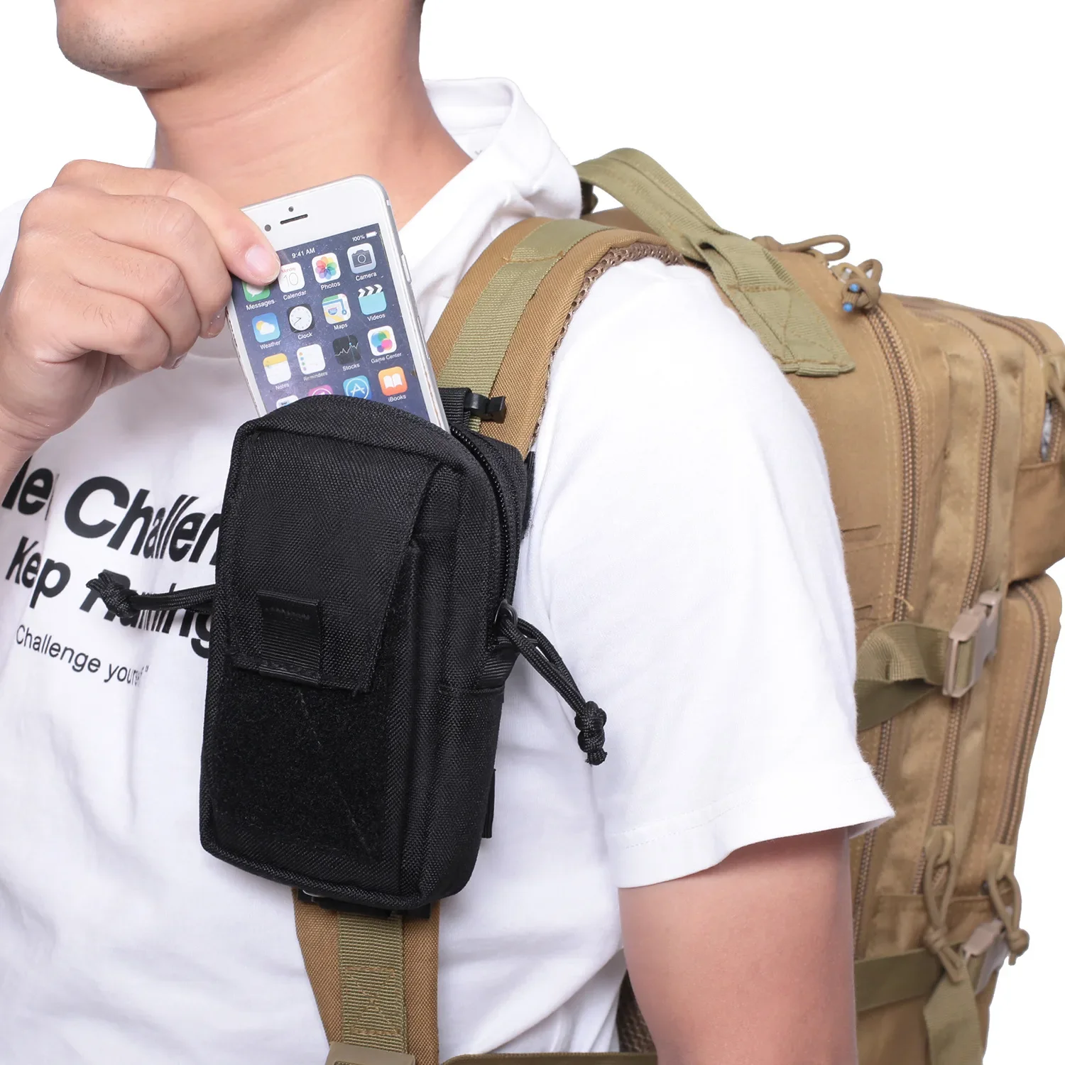 Molle Backpack Strap Bag Phone - Phone Accessories For Running 评论和价格