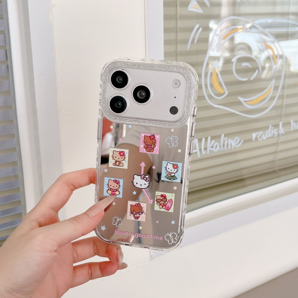 Cute Grid Cartoon Sanrio Hello - Phone Accessories For Girls 评论和价格