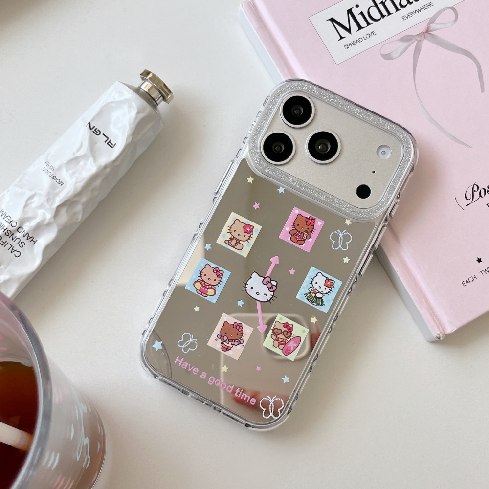 Cute Grid Cartoon Sanrio Hello - Phone Accessories For Girls 评论和价格