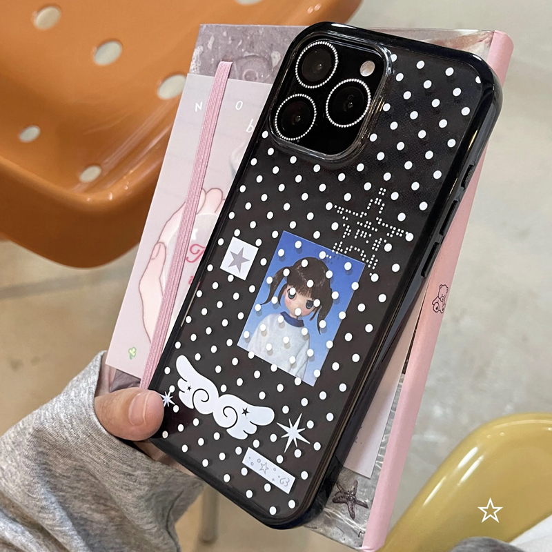 Ins Korean Girl Polka Dots Win - Phone Accessories For Girls 评论和价格