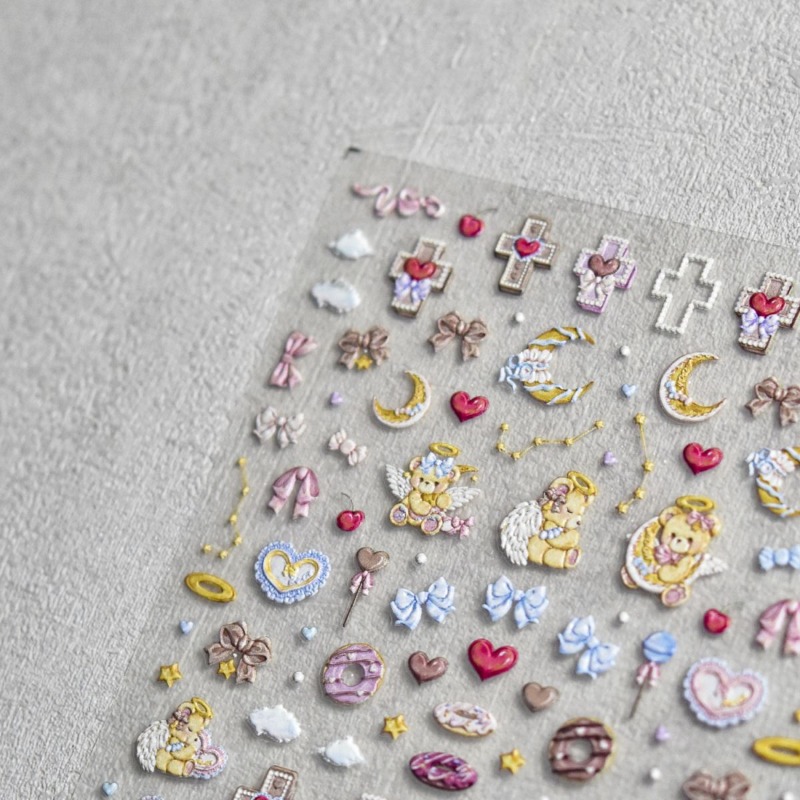 Cute Angel Bear Cartoon 3D Rel - Phone Accessories Aesthetic 评论和价格