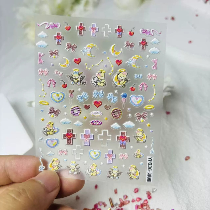 Cute Angel Bear Cartoon 3D Rel - Phone Accessories Aesthetic 评论和价格