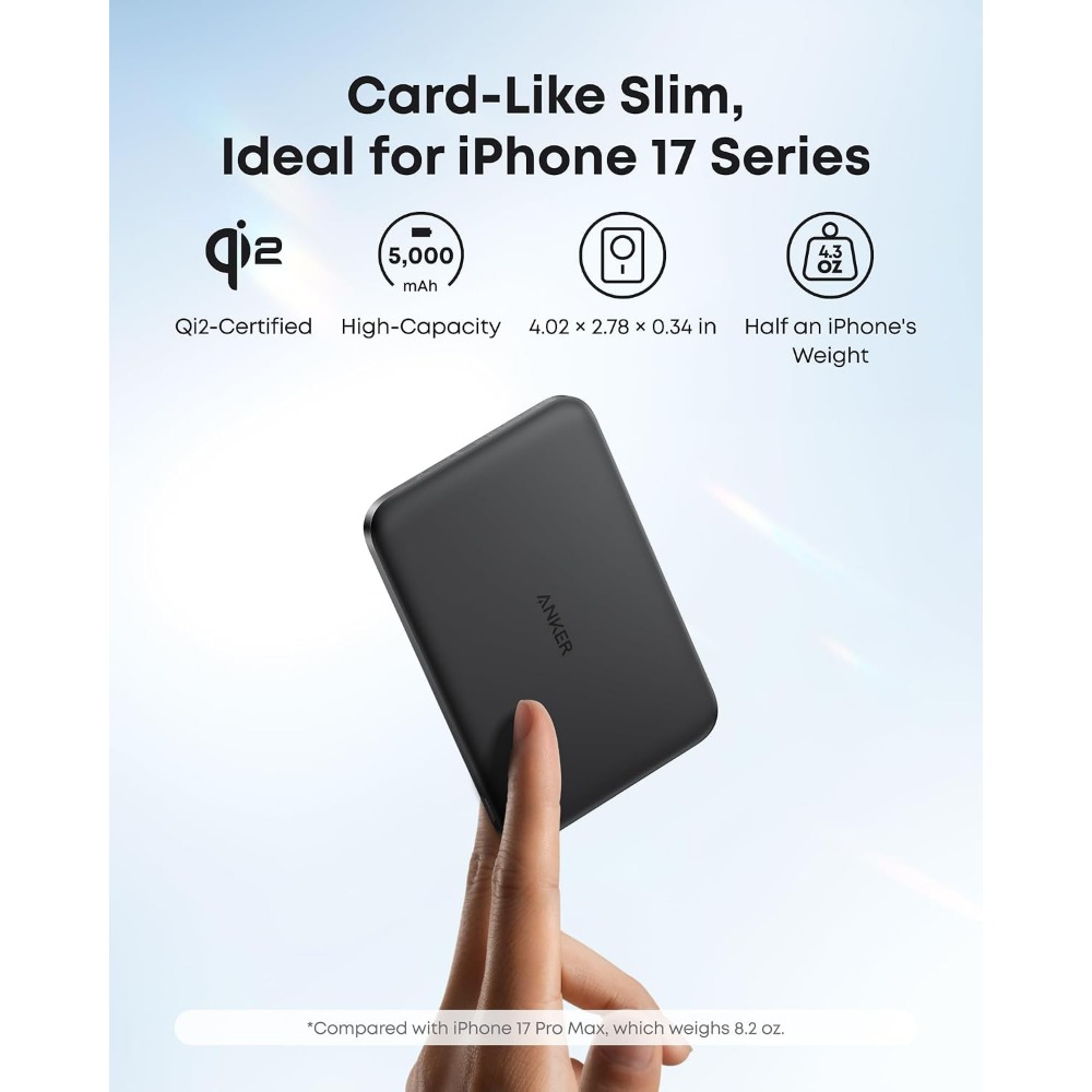 5000mAh Ultra-Slim Magnetic Qi - Power Bank Slim 评论和价格