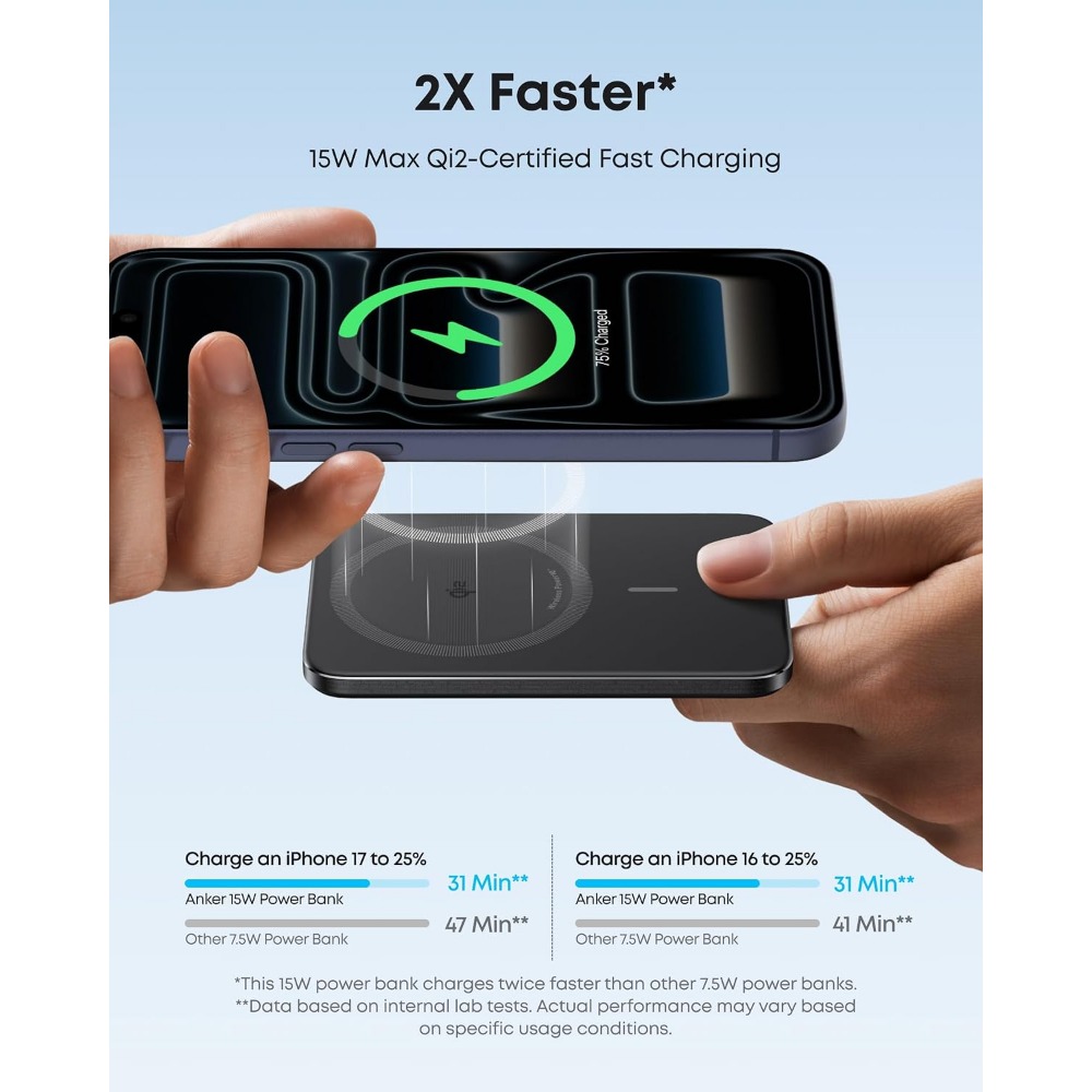 5000mAh Ultra-Slim Magnetic Qi - Power Bank Slim 评论和价格