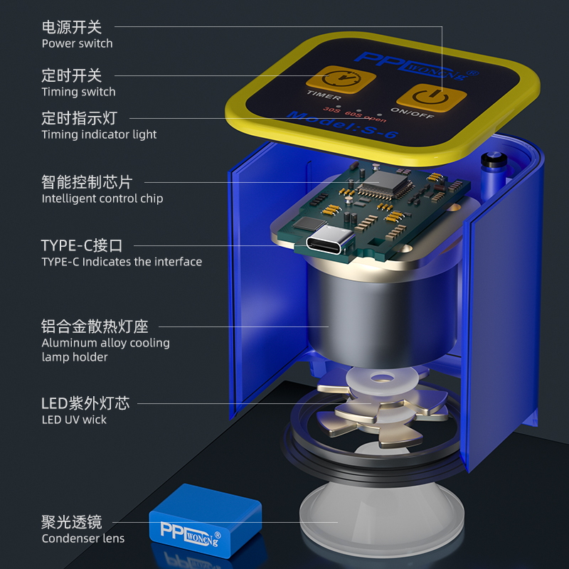 PPD Intelligent UV Curing Lamp - Phone Sanitizer Uv 评论和价格