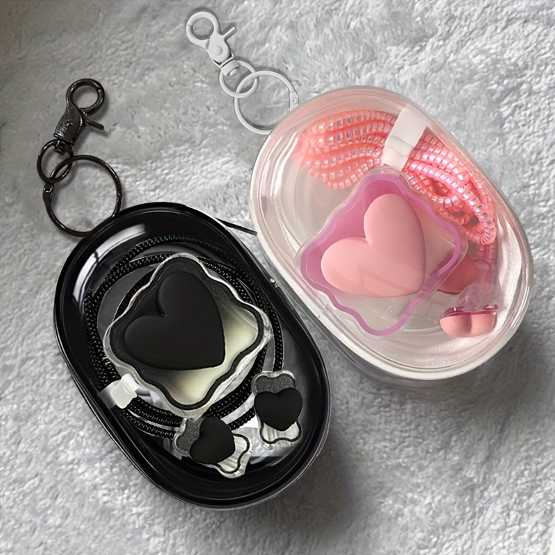 6PCS Love Heart Charger Cover  - Phone Accessories Box Set 评论和价格