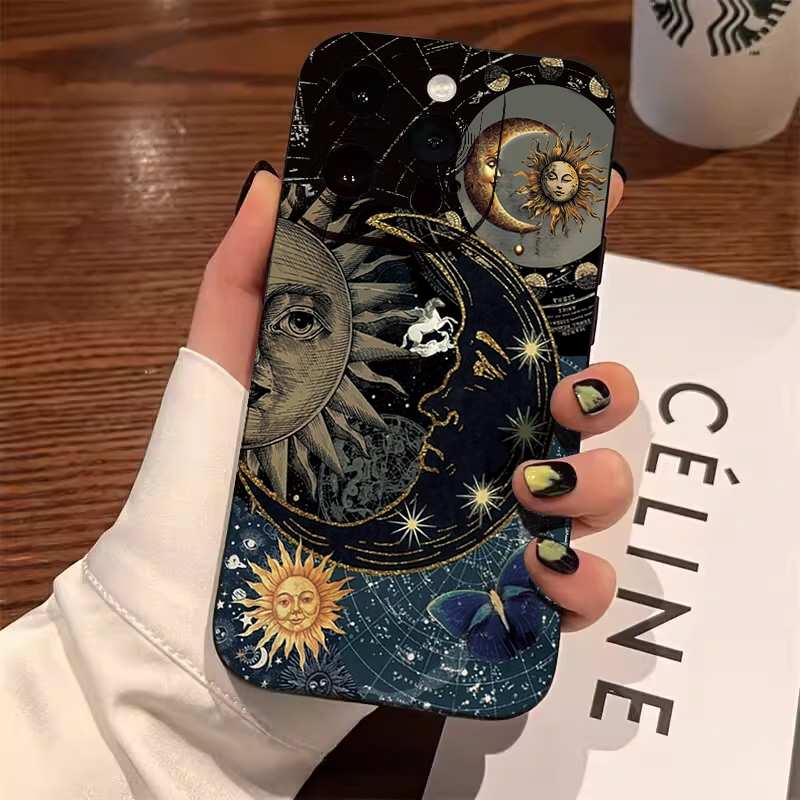 Aesthetic Sun Moon Print Phone - Phone Accessories Aesthetic 评论和价格