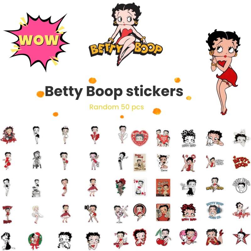 Betty Boop cartoon cute sticke - Phone Accessories Aesthetic 评论和价格