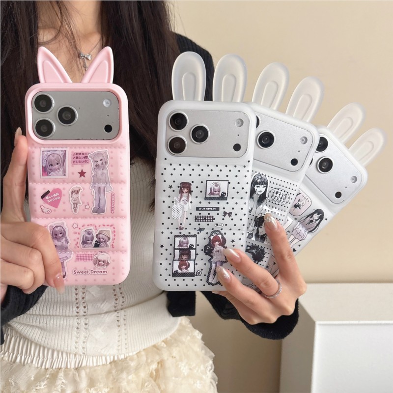 Japanese Y2K Cute Bunny Ear Ph - Phone Accessories For Girls 评论和价格